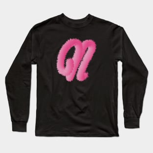 N Pink Animal Initials Long Sleeve T-Shirt